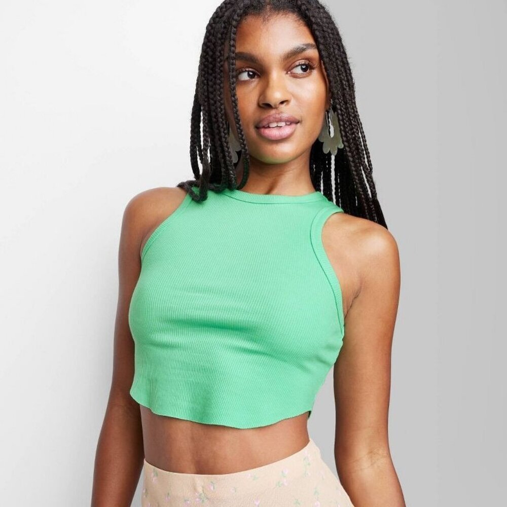 Wild Fable Women's Value Tiny Tank Top Mint Green NEW!